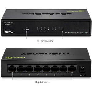8-Port Gigabit GREENnet Switch /w metal case