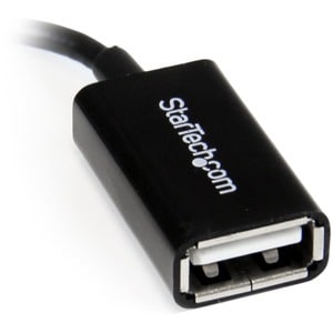 StarTech 5in Right Angle Micro USB to USB OTG Host Adapter M/F - Connect your USB On-The-Go capable tablet computer or Sma