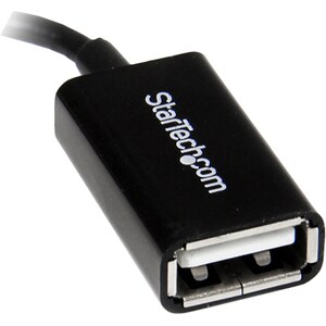 StarTech.com 13cm Right Angle Micro USB to USB OTG Host Adapter M/F - Angled Micro USB Male to USB A Female On-The-Go Host