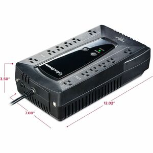 CyberPower AVRG750U AVR UPS Systems - 750VA/450W, 120 VAC, NEMA 5-15P, Compact, 12 Outlets, PowerPanel® Personal, $150000 