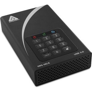 Apricorn Aegis Padlock DT FIPS ADT-3PL256F-4000 4 TB Desktop Hard Drive - 3.5" External - Black - USB 3.0 - 7200rpm - 1 Ye