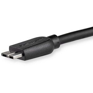 StarTech.com Câble SuperSpeed USB 3.0 slim A vers Micro B de 2 m - Mâle / Mâle - Noir - Cable for Disque dur, Lecteur de C