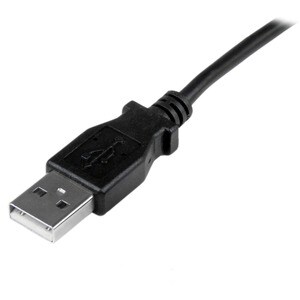 StarTech.com Cable Adaptador 1m USB A Macho a Mini USB B Macho Acodado en Ángulo hacia Arriba - Cable for Cámara Digital, 
