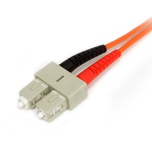 StarTech.com 1m Fiber Optic Cable - Multimode Duplex 62.5/125 - LSZH - LC/SC - OM1 - LC to SC Fiber Patch Cable - Cable fo