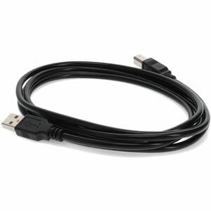 AddOn 15ft USB 2.0 (A) Male to USB 2.0 (B) Male Black Cable - 100% compatible and guaranteed to work