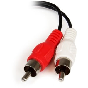 StarTech.com 6in Stereo Audio Cable - 3.5mm Female to 2x RCA Male - RCA to AUX Y Cable - 1x 3.5mm (F), 2x RCA Audio (M) Sp