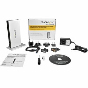 StarTech.com Dual-Monitor USB 3.0 Docking Station - DVI Outputs - Mac & Windows - DVI to VGA & DVI to HDMI Adapters Includ