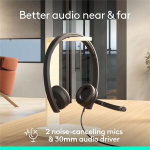 Logitech USB Headset Stereo H570e - Stereo - USB - Wired - 31.50 Hz to 20 kHz - Over-the-head - Binaural - Supra-aural - N