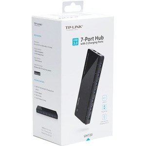 TP-Link UH720 USB Hub - USB 3.0 Micro-B - External - 9 Total USB Port(s) - 7 USB 3.0 Port(s) - Mac, Linux, PC