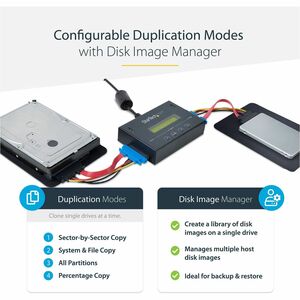 StarTech.com Duplicatore Autonomo per HDD SATA 6Gbpm da 2,5 / 3,5 pollici con archivio immagini HDD multiple