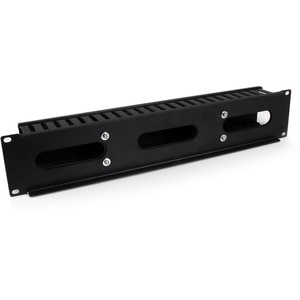 StarTech.com 2U Horizontal Finger Duct Rack Cable Management Panel with Cover - Organize cables in your server rack or cab