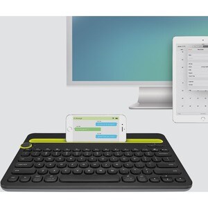 Logitech Bluetooth Multi-Device Keyboard K480 - Wireless Connectivity - Bluetooth - English, French - QWERTY Layout - Comp