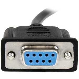 StarTech.com Câble null modem série DB9 RS232 de 2m - Cordon série DB9 vers DB9 - F/F - Noir - Cable for Modem, PC - Blind