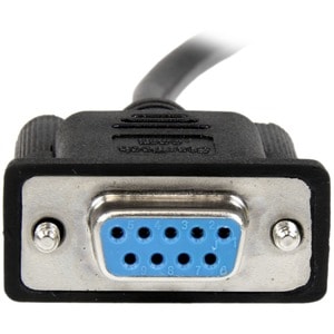 StarTech.com Cable de 2m Nulo de Módem Serial RS232 DB9 - Hembra a Hembra - Color Negro - Cable for Módem, PC - Apantallad