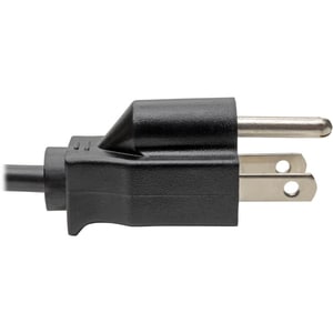 Eaton Tripp Lite Series 3-Slot Power Cord, NEMA 5-15P to C5 - Laptop/Notebook, 10A, 125V, 18 AWG, 3 ft. (0.91 m), Black - 