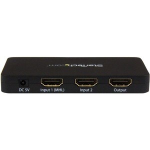 StarTech.com 2-Port HDMI Automatic Video Switch w/ Aluminum Housing and MHL Support - 4K 30Hz - 3840 × 2160 - 4K - 1080p -