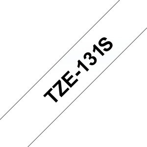 Etikettenband Brother TZe Economy - 12 mm Breite x 4 m Länge - Rechteck - Black on Clear - Laminiert - Temperaturbeständig