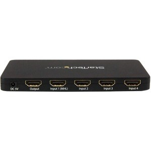 StarTech.com 4-Port HDMI Automatic Video Switch w/ Aluminum Housing and MHL Support - 4x1 HDMI Switcher Box with Support f