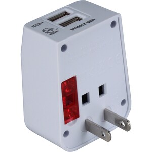 QVS AC Adapter - 1 Pack - 120 V AC, 230 V AC Input - 5 V DC/2.10 A Output - White