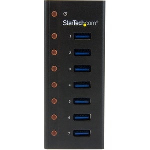 StarTech.com 7 Port USB 3.0 Hub - Desktop or Wall-mountable Metal Enclosure - 7 Total USB Port(s) - 7 USB 3.0 Port(s)