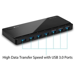 TP-Link UH700 USB-Hub - USB 3.0 Micro-B - Extern - 7 Total USB Port(s) - 7 USB 3.0 Port(s) - Linux, Mac, PC