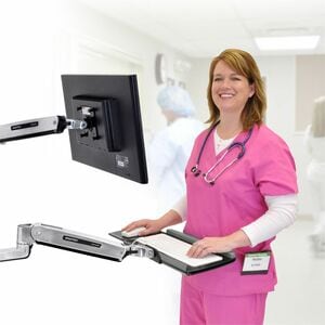 Ergotron Montagearm für Tastatur - Poliertes Aluminium - Höhenverstellbar - max. 2,27 kg Traglast