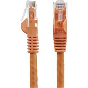 StarTech.com 1m CAT6 Ethernet Cable - Orange Snagless Gigabit - 100W PoE UTP 650MHz Category 6 Patch Cord UL Certified Wir