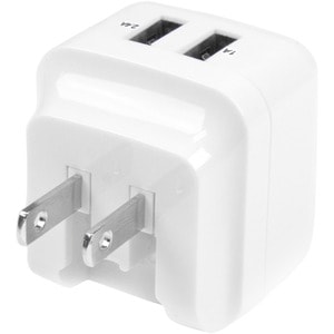 Star Tech.com Travel USB Wall Charger - 2 Port - White - Universal Travel Adapter - International Power Adapter - USB Char