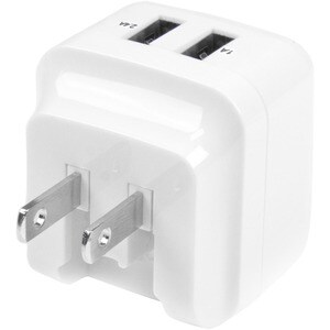 StarTech.com Travel USB Wall Charger - 2 Port - White - Universal Travel Adapter - International Power Adapter - USB Charg