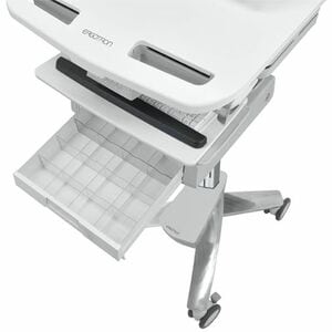 Ergotron StyleView Medical Cart - 2 Drawer (1x2) - 9.07 kg Load Capacity - 4 Casters - 101.60 mm Caster Size - Aluminium -