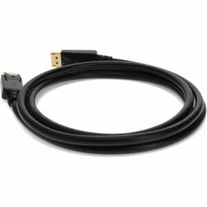 AddOn 5-Pack of 6ft HP® VN567AA Compatible DisplayPort 1.2 Male to DisplayPort 1.2 Male Black Cables For Resolution Up to 