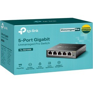 TP-Link EasySmart TL-SG105E 5 Ports Ethernet Switch - 10/100/1000Base-T - 2 Layer Supported - Twisted Pair - Desktop