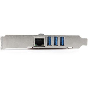 StarTech.com 3 Port PCI Express USB 3.0 Card + Gigabit Ethernet - 5Gbps - Running low on expansion slots? Merge USB 3.0 an