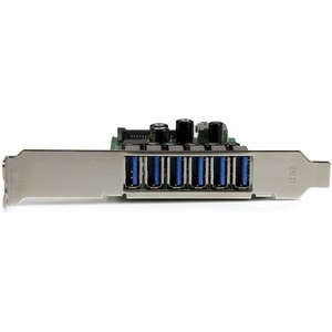 StarTech.com 7 Port PCI Express USB 3.0 Card - Standard & Low-Profile - SATA Power - UASP Support - 1 Internal & 6 Externa
