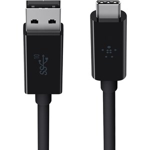 Belkin 3.1 USB-A to USB-C Cable (USB-C Cable) - 3 ft USB-C/USB-A Data Transfer Cable for MacBook, Hard Drive, Chromebook, 