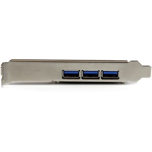 StarTech.com 4 Port PCI Express USB 3.0 Card - 3 External and 1 Internal - Native OS Support in Windows 8 and 7 - Standard