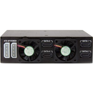 StarTech.com Backplane mobile per rack hot-swap 5,25" a 4 alloggiamenti HDD SATA/SAS da 2,5" - 6 Gbps - 4 x Disco rigido s