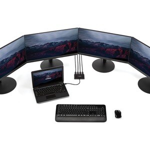 StarTech.com 4 Port Mini DisplayPort MST Hub - 4K 30Hz - Mini DP to DisplayPort Splitter for Multiple Monitors - mDP to DP