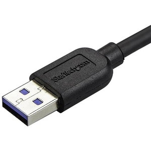 StarTech.com 2m 6 ft Slim Micro USB 3.0 (5Gbps) Cable - M/M - USB 3.0 A to Right-Angle Micro USB - USB 3.2 Gen 1 - Positio