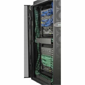 APC by Schneider Electric AR7717A Cable Organizer - Black - 4 Each Pack - TAA Compliant - Cable Pass-through - 42U Rack He