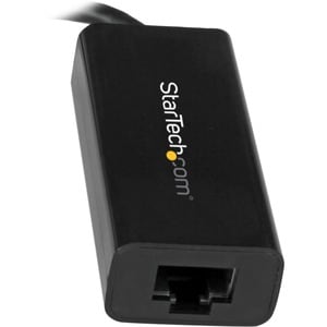 StarTech.com USB C to Gigabit Ethernet Adapter - Thunderbolt 3 - 10/100/1000Mbps - Black - USB-C to Ethernet dongle; Up to