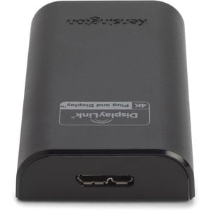 Kensington VU4000D USB 3.0 to DisplayPort 4K Video Adapter - 1 x DisplayPort 1.2 Digital Audio/Video - Female - 1 x USB 3.