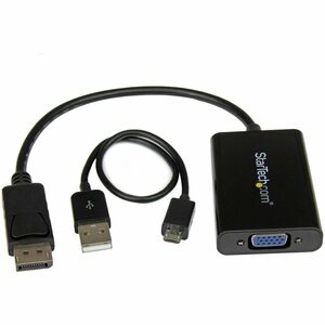 StarTech.com DisplayPort to VGA Adapter with Audio - DP to VGA Converter - 1920x1200 - 1 x 20-pin DisplayPort 1.2 Digital 