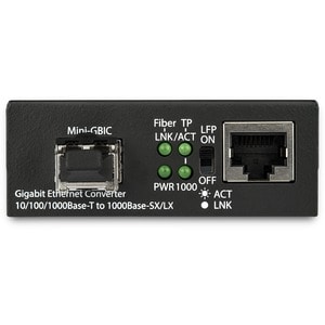 StarTech.com Multimode (MM) LC Fiber Media Converter for 10/100/1000 Network - 550m - Gigabit Ethernet - 850nm - with SFP 