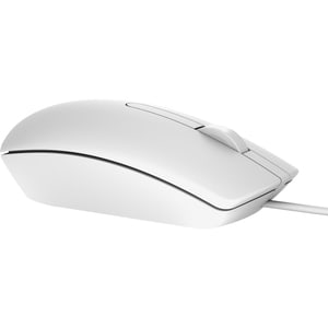Dell MS116 Mouse - USB - Optical - 2 Button(s) - White - Cable - 1000 dpi - Scroll Wheel
