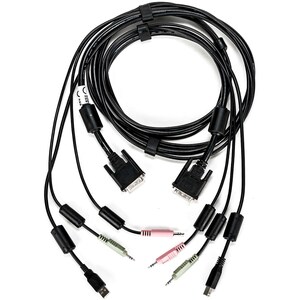 AVOCENT KVM Cable - 6 ft, Single Display, DVI-I, 1 x USB, 2 x Audio, Standard KVM cable