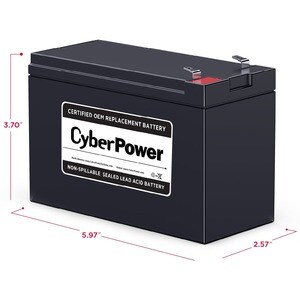 CyberPower RB1270B UPS Replacement Battery Cartridge 18-Month Warranty - 7000 mAh - 12 V DC - Lead Acid - Leak Proof/User 