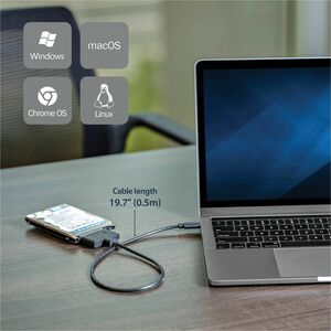 StarTech.com Adaptateur USB 3.1 (10 Gb/s) pour disque dur SATA III de 2,5" avec USB-C et UASP - Noir