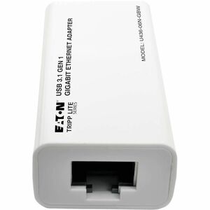 Eaton Tripp Lite Series USB-C to Gigabit Network Adapter, Thunderbolt 3 Compatibility - White - USB 3.1 - 1 Port(s) - 1 - 