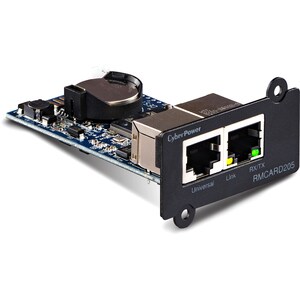 CyberPower RMCARD205 UPS & ATS PDU Remote Management Card - SNMP/HTTP/NMS/Enviro Port* - 2 x Network (RJ-45) Port(s) - Black